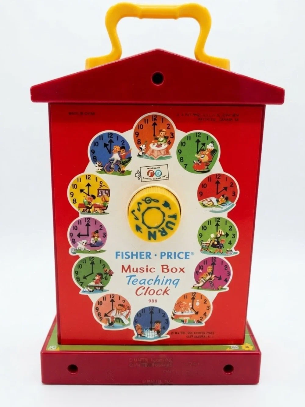 Fisher-Price Musical Teaching Clock Toy -Vintage Appeal